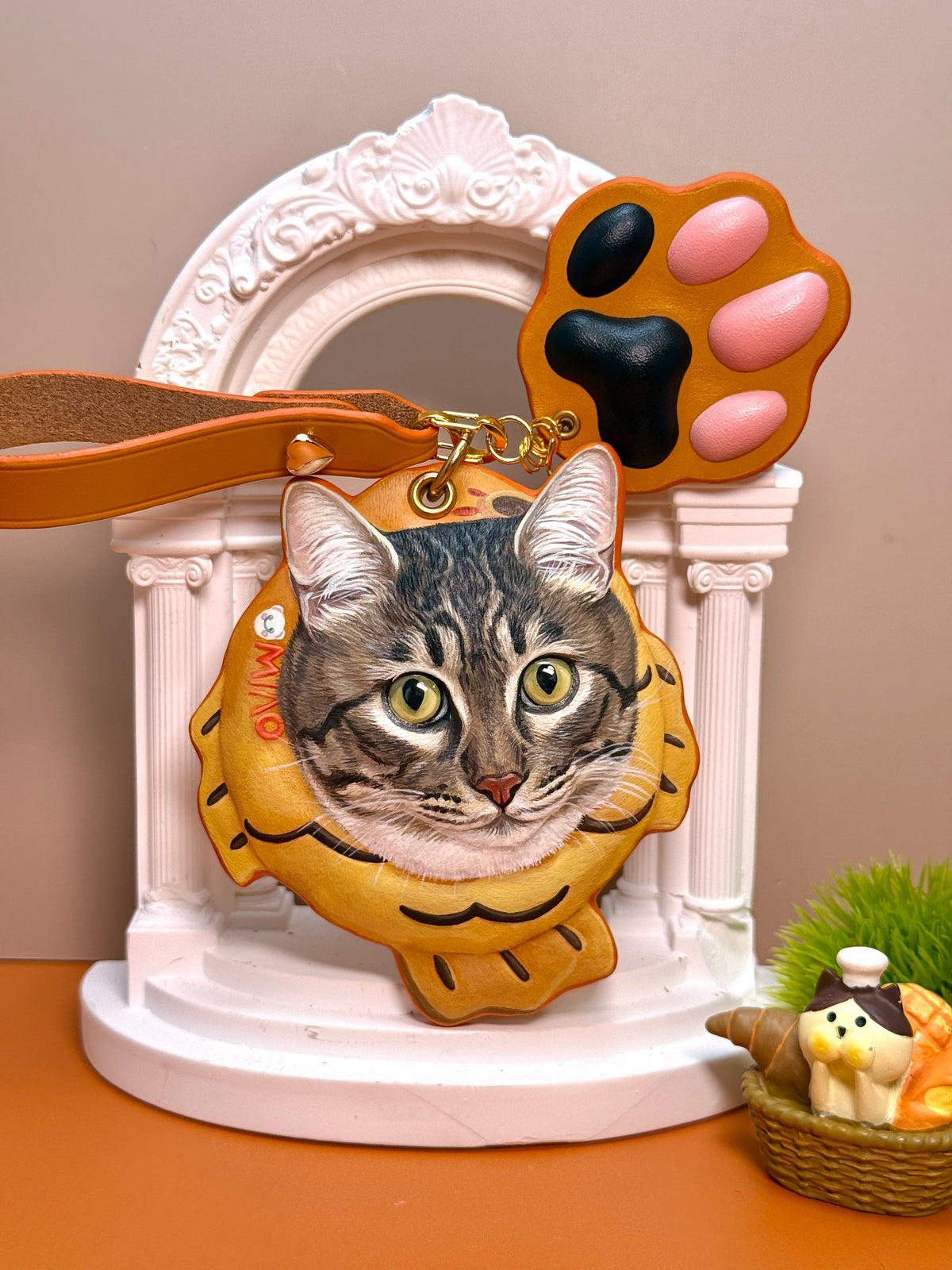 Custom Leather Pet Portrait Tag (basic)